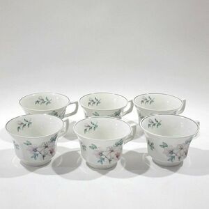 ‎Set of 6 ADAMS Azalea  Ironstone Teacups England